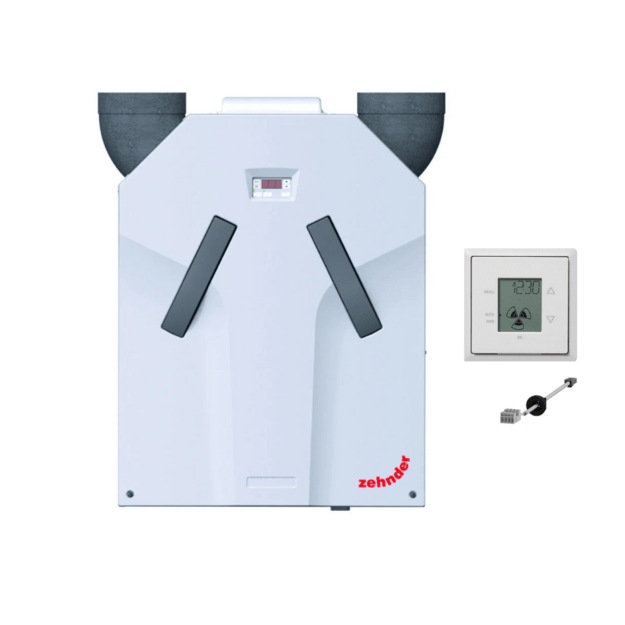 Plokštelinis ENTALPINIS rekuperatorius Zehnder ComfoAir 375 ERV su sieniniu VALDYMO PULTU C67